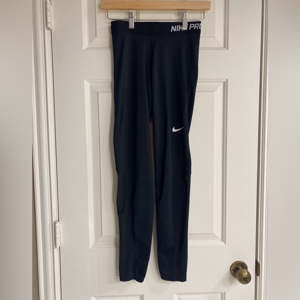 Like-New Women’s Small Black Nike Pro Dri-Fit Full-Length Athletic Leggings